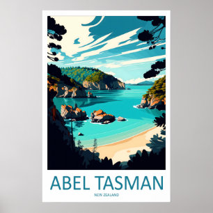 Affiche de voyage en Nouvelle-Zélande Abel Tasman 