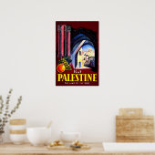 Affiche de voyage en Palestine Impression d'art pa (Cuisine)