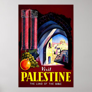 Affiche de voyage en Palestine Impression d'art pa