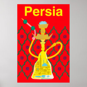 Affiche de voyage en Perse