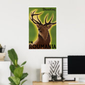 Affiche de voyage en Roumanie Impression de chasse (Bureau à domicile)