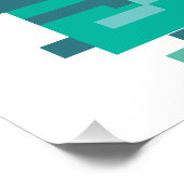 Affiche de voyage en skyline de Detroit City. (Coin)