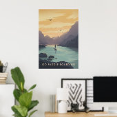 Affiche de voyage en stand up paddle (Bureau à domicile)