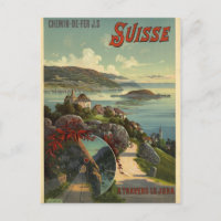 Affiche de voyage en Suisse Carte postale