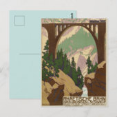 Affiche de voyage en Suisse Carte postale (Devant / Derrière)