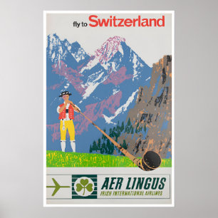 Affiche de voyage en Suisse Impression vintage d'a