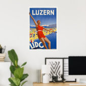 Affiche de voyage en Suisse Lucerne Art Impression (Bureau à domicile)