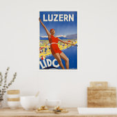 Affiche de voyage en Suisse Lucerne Art Impression (Cuisine)