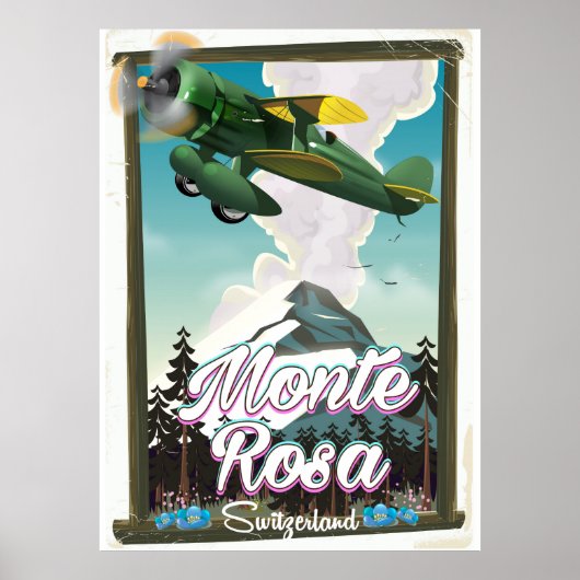 Affiche de voyage en Suisse Monta Rosa (Devant)