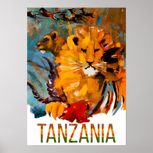 Affiche de voyage en Tanzanie (Devant)