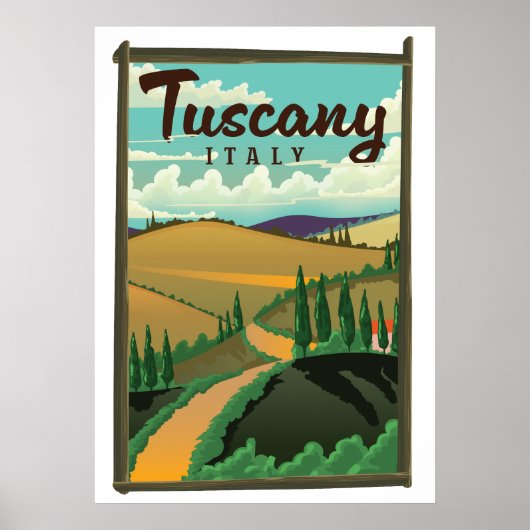 Affiche de voyage en Toscane Italie (Devant)