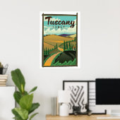 Affiche de voyage en Toscane Italie (Bureau à domicile)