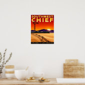 Affiche de voyage en train (Cuisine)