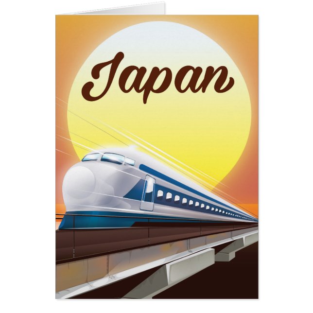 Affiche de voyage en train à puce du Japon (Devant)