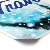Affiche de voyage en train hivernal AMTRAK (Coin)