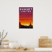 Affiche de voyage en train Sunset Limited (Cuisine)