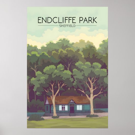 Affiche de voyage Endcliffe Park Sheffield (Devant)