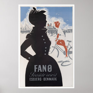 Affiche de voyage Esbjerg Danemark Art Fanø Impres