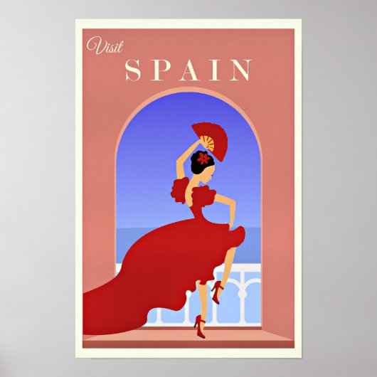 Affiche de voyage Espana, Danseuse de flamenco, (Devant)
