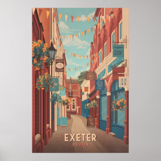 Affiche de voyage Exeter Devon
