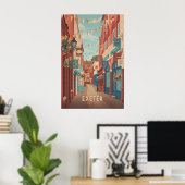 Affiche de voyage Exeter Devon (Bureau à domicile)