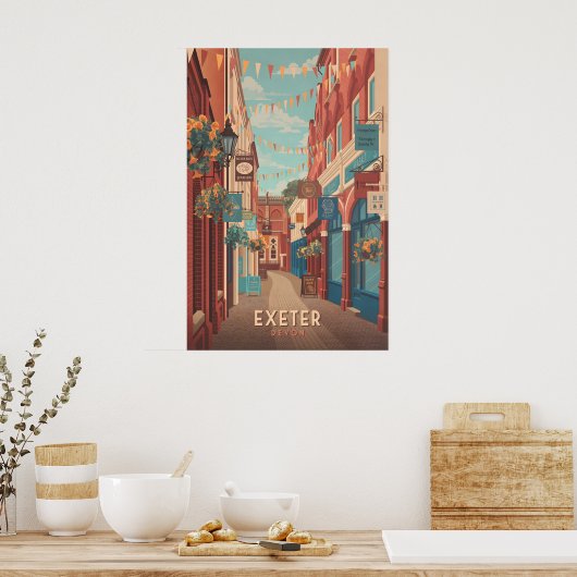 Affiche de voyage Exeter Devon (Cuisine)