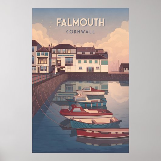 Affiche de voyage Falmouth Cornwall (Devant)