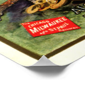 Affiche de voyage ferroviaire du Montana (Coin)