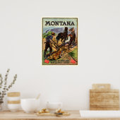 Affiche de voyage ferroviaire du Montana (Cuisine)