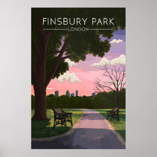 Affiche de voyage Finsbury Park Londres