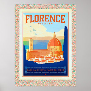 Affiche de voyage Florence-Italie