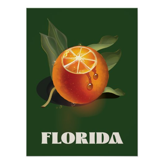 Affiche de voyage Florida Orange (Devant)