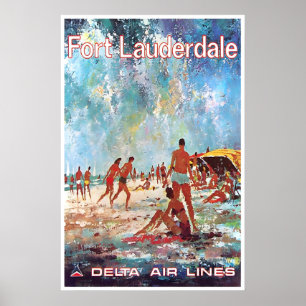 Affiche de voyage Floride Art Fort Lauderdale Jack
