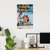 Affiche de voyage Floride Rétro Floride Art mural (Bureau à domicile)