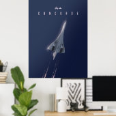 Affiche de voyage Fly The Concorde (Bureau à domicile)