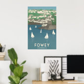 Affiche de voyage Fowey Cornouailles (Bureau à domicile)