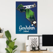 Affiche de voyage Garðabær Islande (Bureau à domicile)