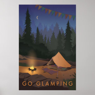 Affiche de voyage : Glamping en liberté