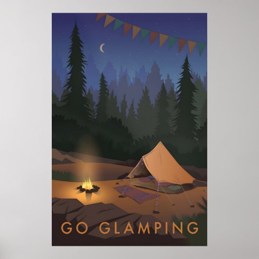 Affiche de voyage : Glamping en liberté (Devant)
