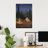 Affiche de voyage : Glamping en liberté (Bureau à domicile)