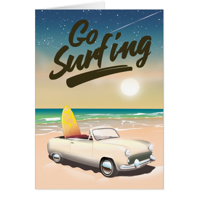 Affiche de voyage Go Surfing ! (Devant)