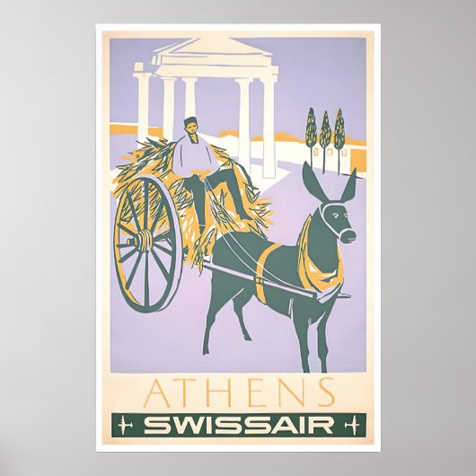 Affiche de voyage Grèce Art Athènes Impression gre (Devant)