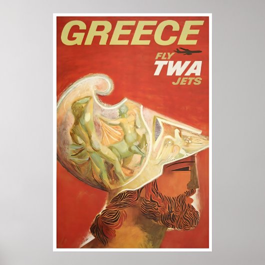 Affiche de voyage Grèce Art Grec TWA David Klein (Devant)