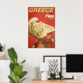 Affiche de voyage Grèce Art Grec TWA David Klein (Bureau à domicile)