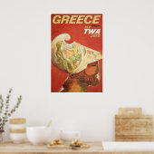 Affiche de voyage Grèce Art Grec TWA David Klein (Cuisine)