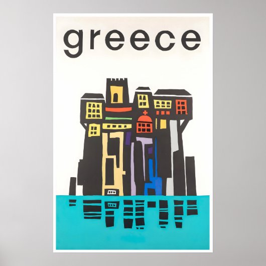 Affiche de voyage Grèce Impression d'art grec (Devant)