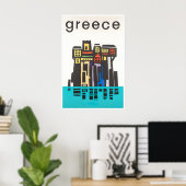 Affiche de voyage Grèce Impression d'art grec (Bureau à domicile)