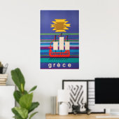 Affiche de voyage grecque d'art de Grèce (Bureau à domicile)