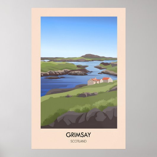 Affiche de voyage Grimsay Écosse (Devant)