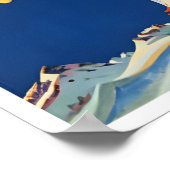 Affiche de voyage Gstaad Impression d'art mural su (Coin)